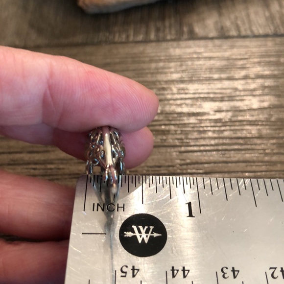 Sterling Puffy Leaf Vine Filigree Hoop Earrings - Picture 11 of 13